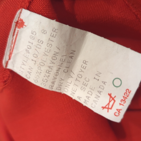 COPY - Holt Renfrew vintage retro red short sleeve shirt dress - Picture 6 of 6